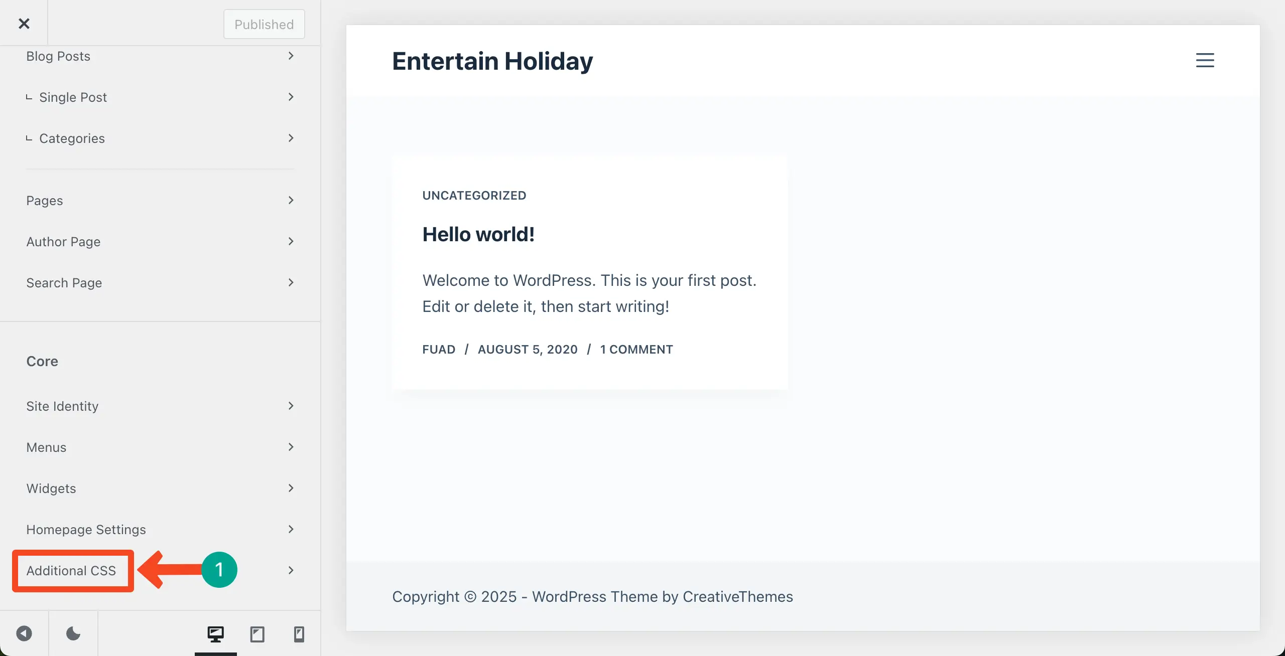 How to Add CSS Code Snippets in WordPress Using Elementor 10 Come to Additional CSS