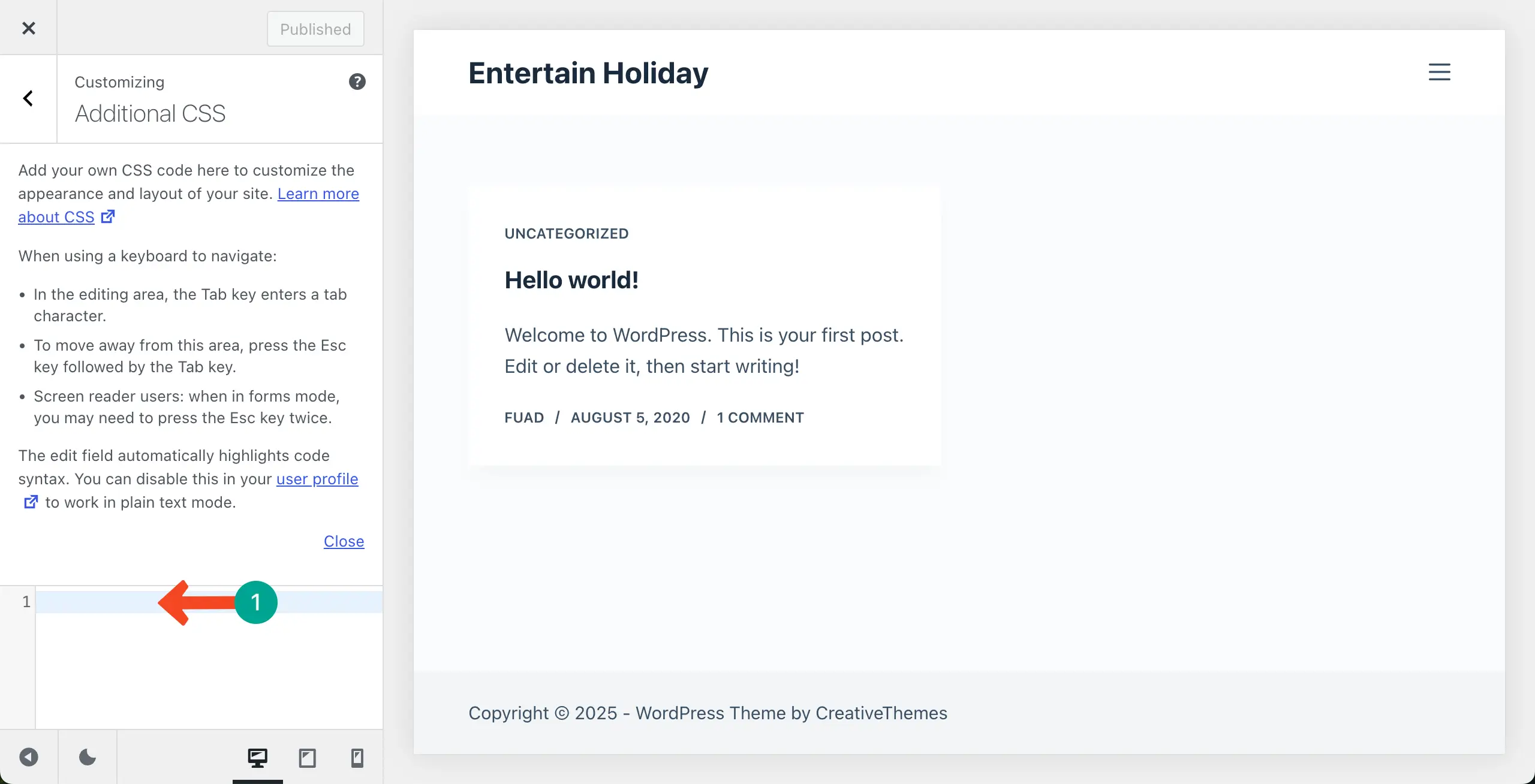 How to Add CSS Code Snippets in WordPress Using Elementor 11 Get the code editor