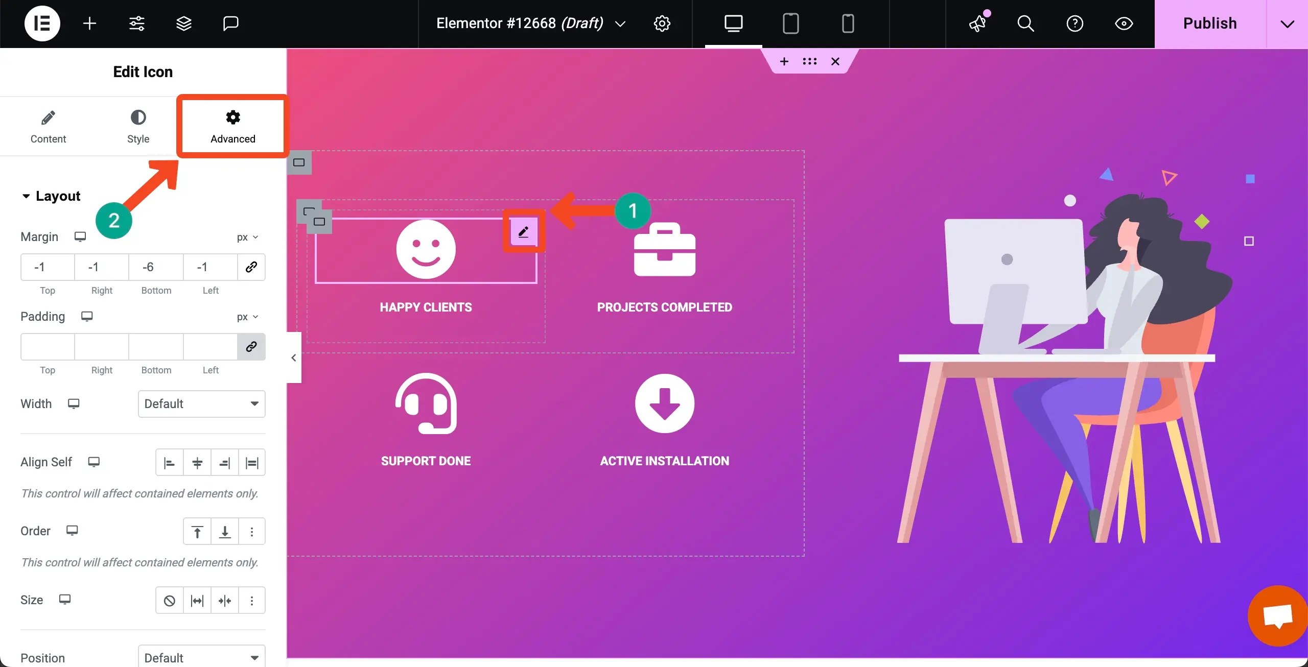 How to Add CSS Code Snippets in WordPress Using Elementor 4 Select a Widget or Item to Add Custom CSS Code
