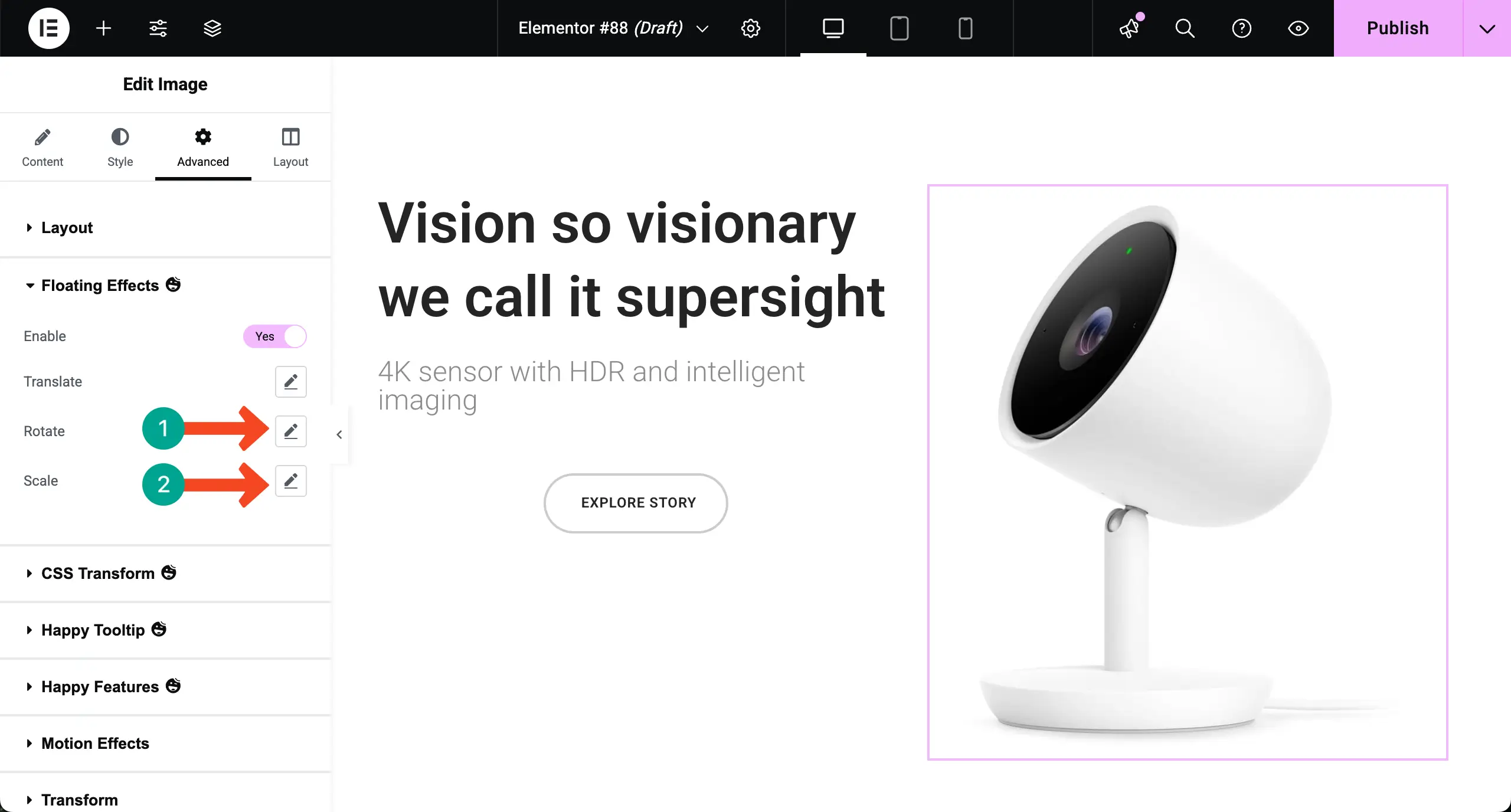 How to Add Elementor Floating Elements to WordPress (Step-by-Step Guide) 12 Type of floating effects
