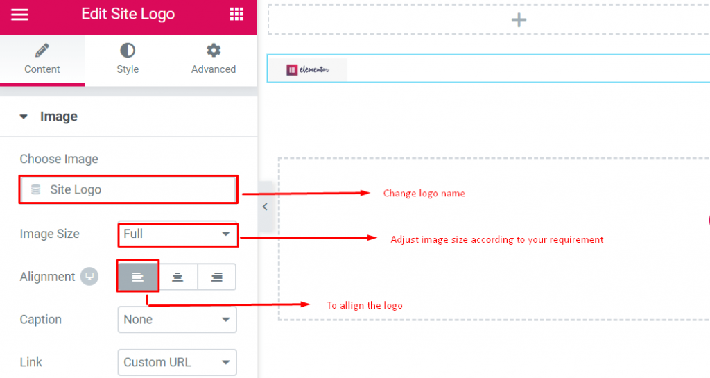 How to Create a Stunning Sticky Header Using Elementor (Elementor Tutorial) 13 How to configure logo