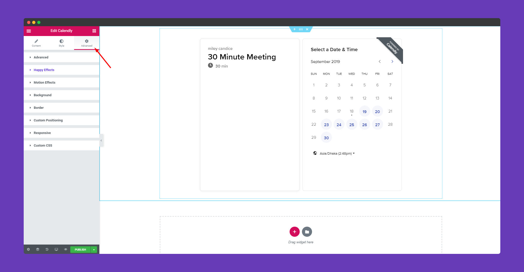 Calendly HappyAddons