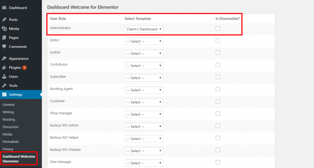 自定义 WordPress 仪表板