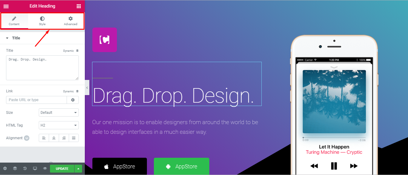 Customize landing page with Happy Elementor