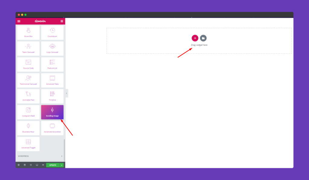 Scrolling Image - HappyAddons