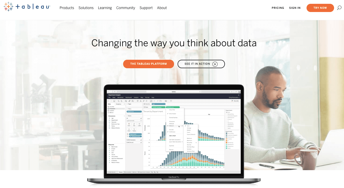 Tableau for data management