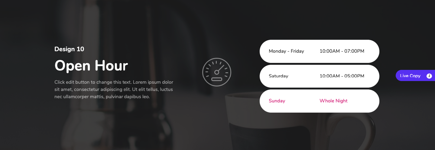 Elementor Business Hour widget