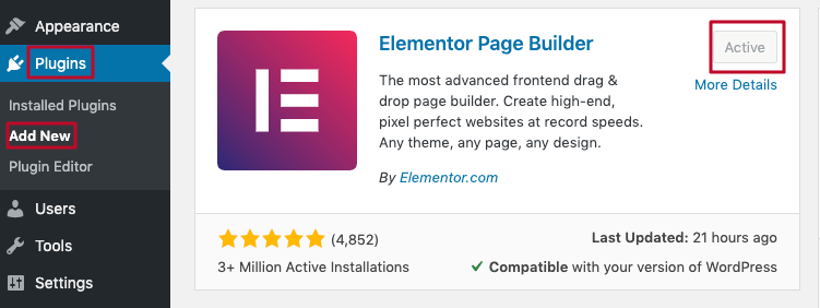 How to Install Elementor Page Builder