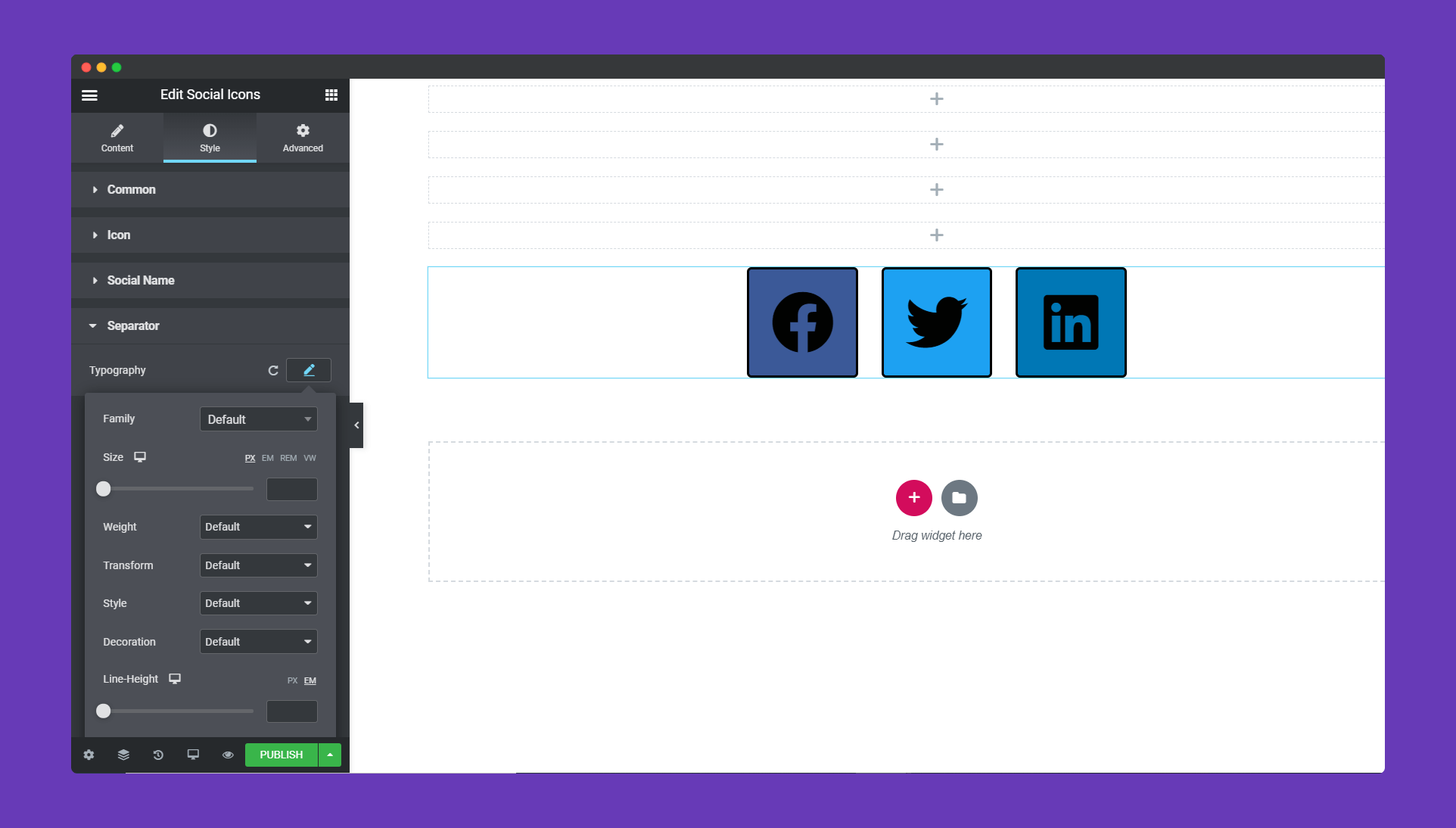 Separatror section