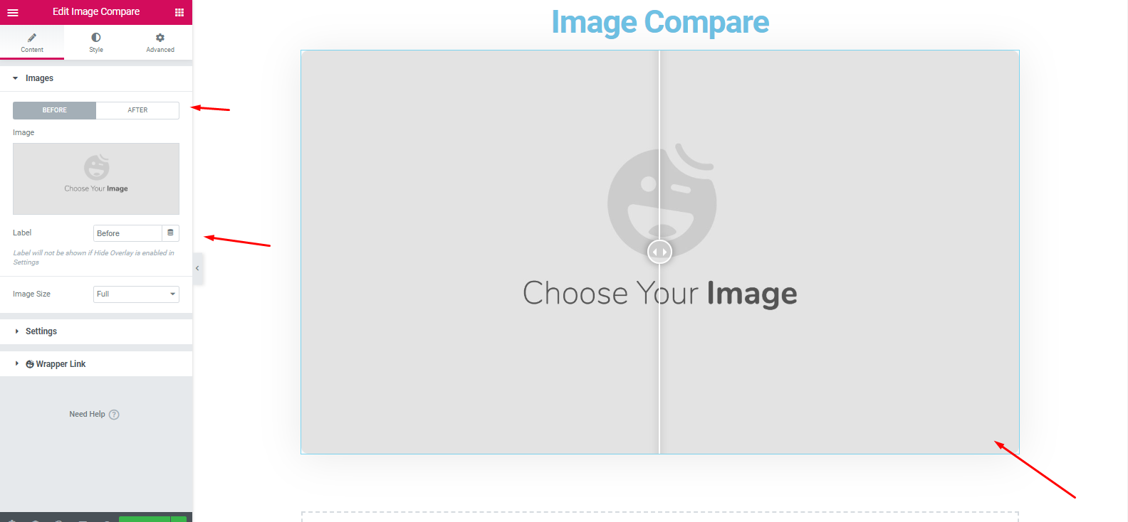 How to use Image Compare widget of HappyAddons
