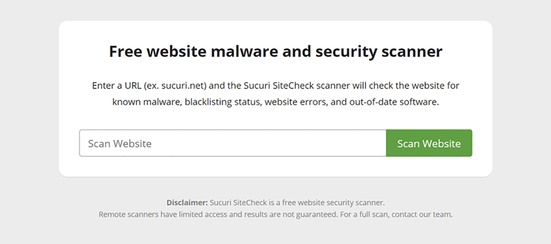 Scan your website