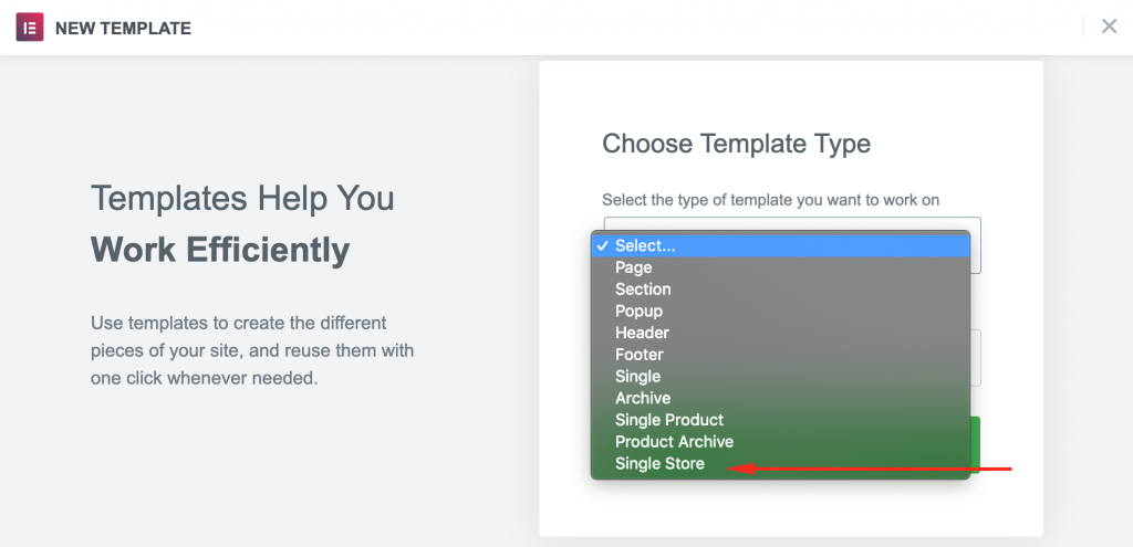 How to use a new Elementor template using theme builder