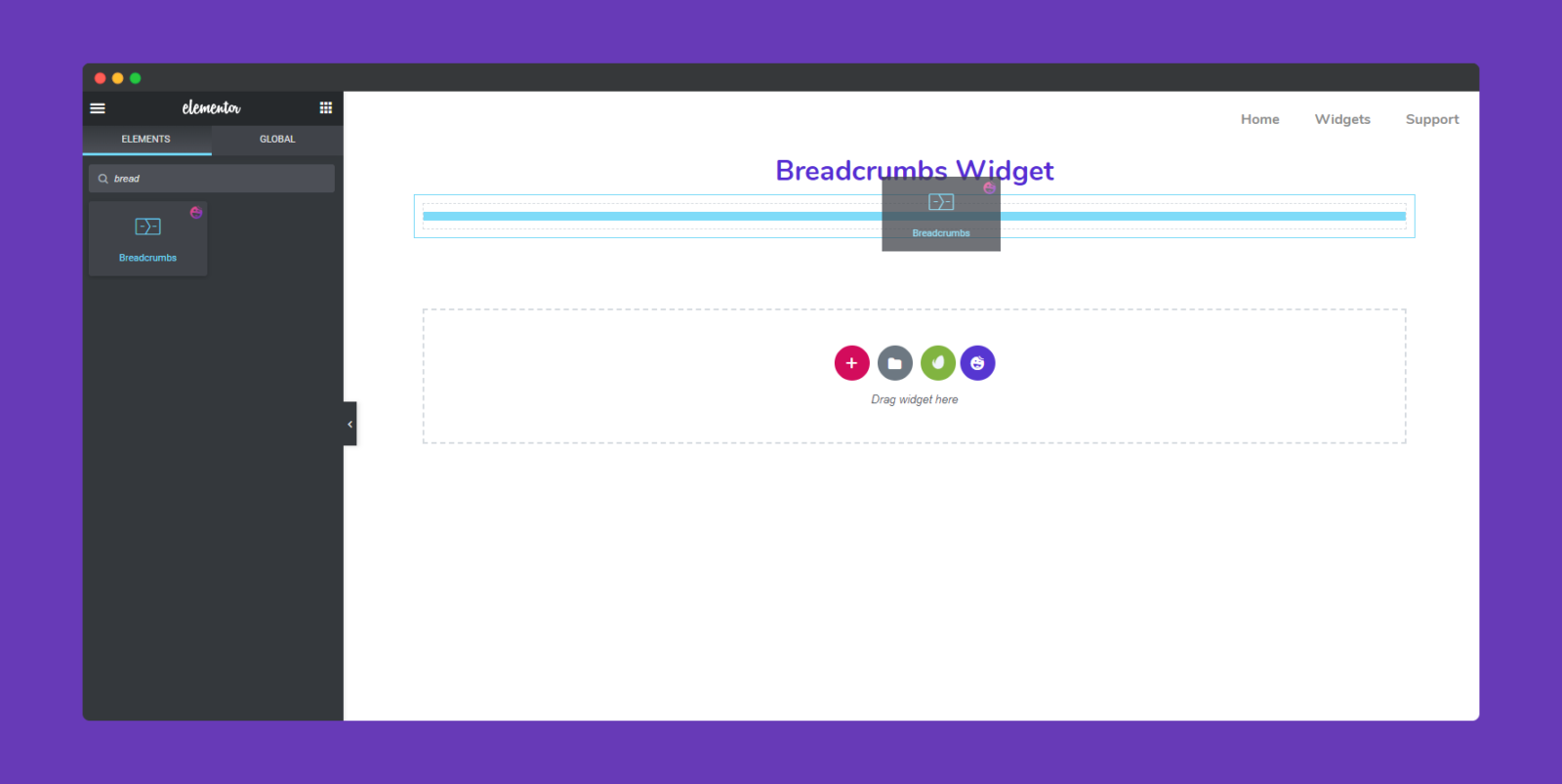 Breadcrumbs Widget