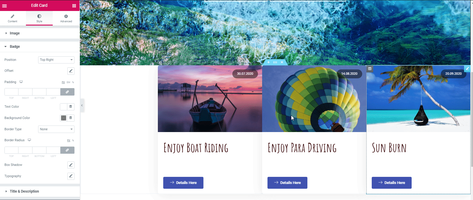 Create an own travel blog website