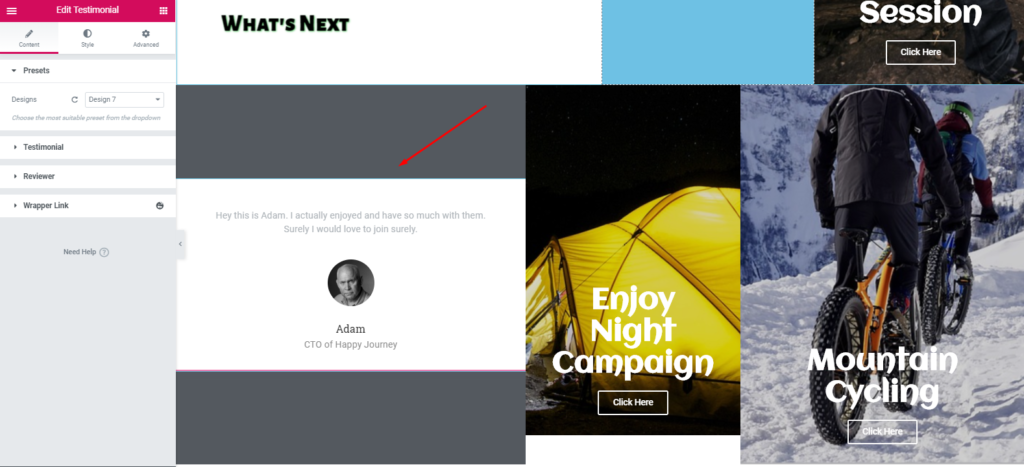 How To Create a Travel Website with WordPress & Elementor In Under an Hour 34 Final Testimonial 1