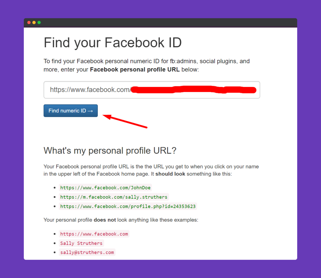 Facebook ID, Find my Facebook, Page numeric id