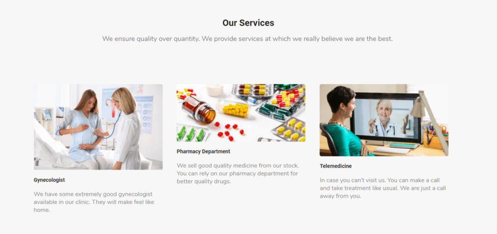 Our service Website designing template 