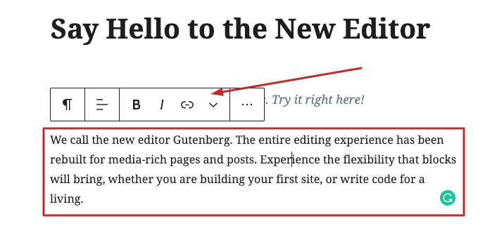 The new Gutenberg editing experience –