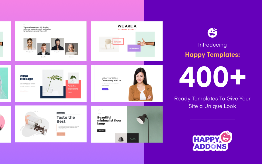 Free & Pro Website Templates by HappyAddons