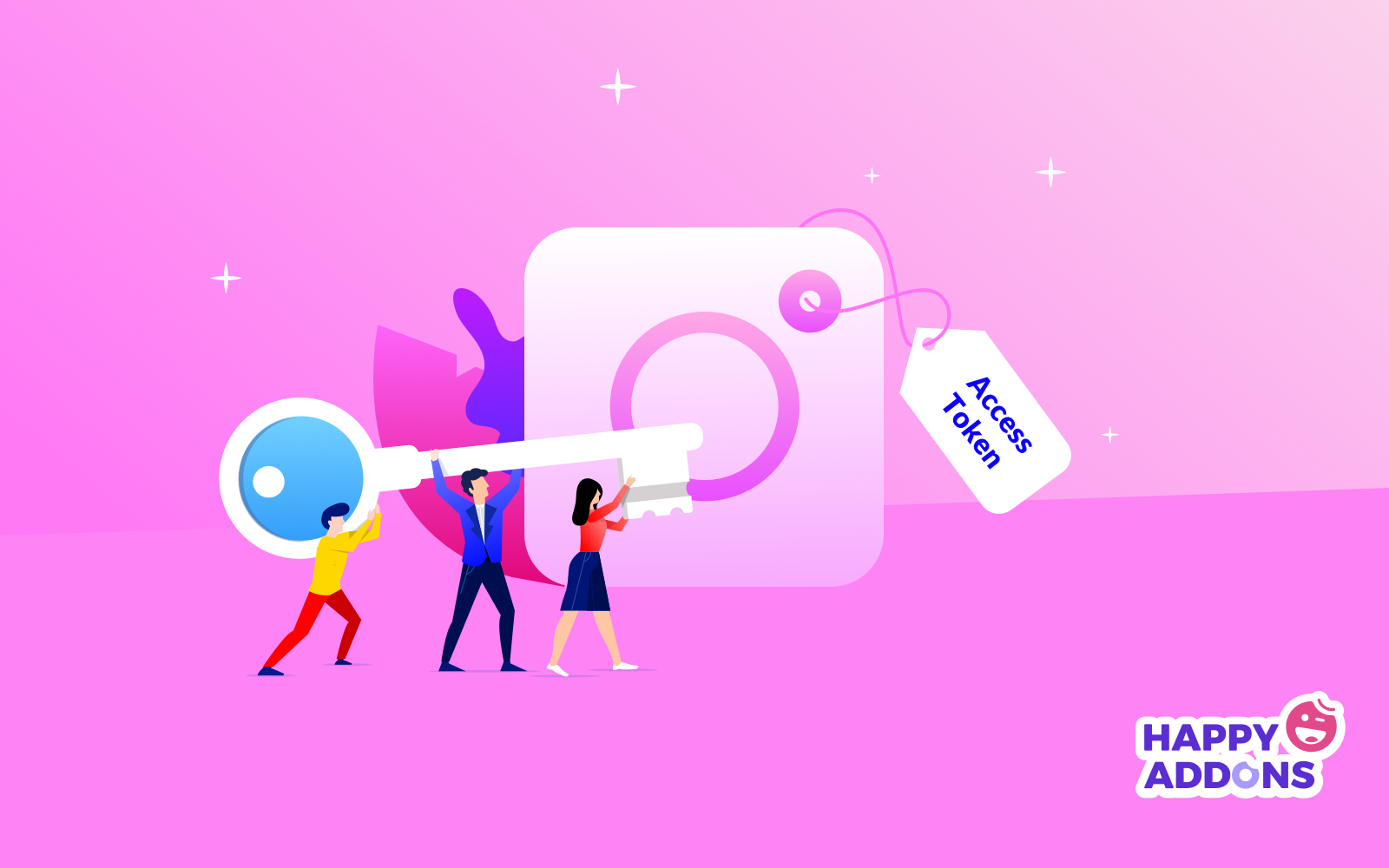 Instagram api token. API-токен рисунок.