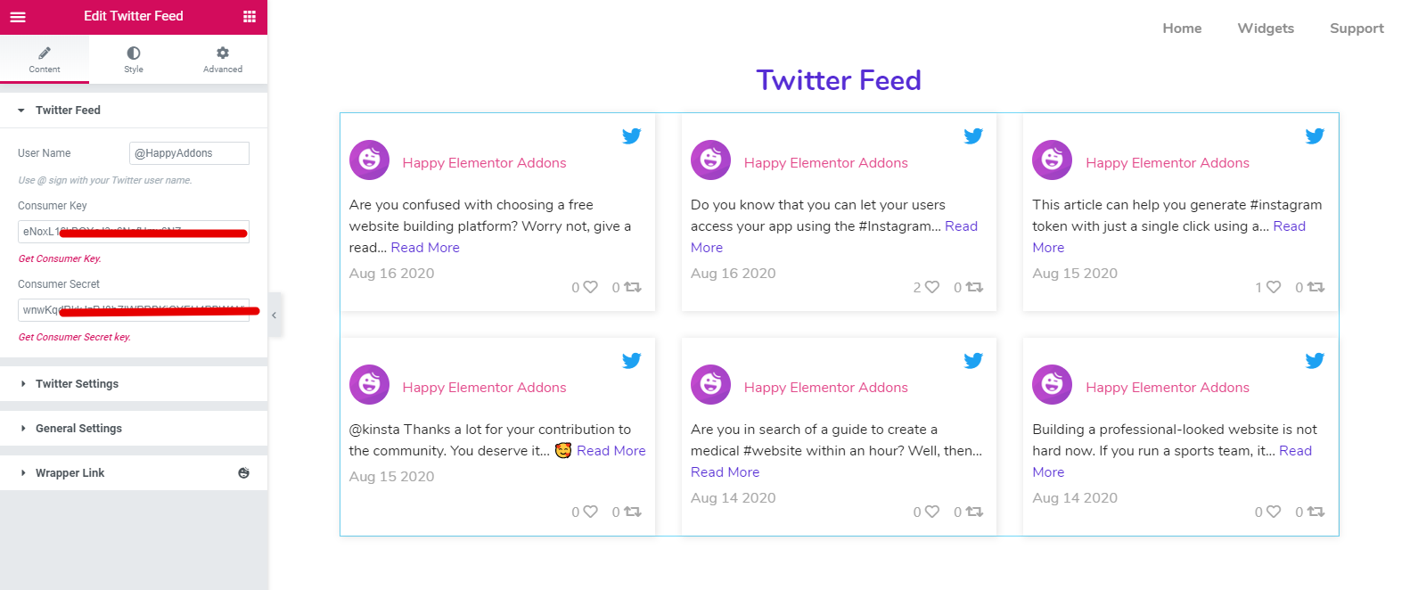 Display Social Contents on Your WordPress Site Using Happy Addons Social  Media Feeds