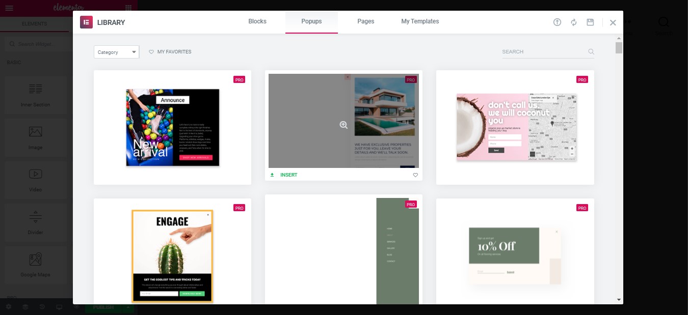 Elementor Pop up Templates