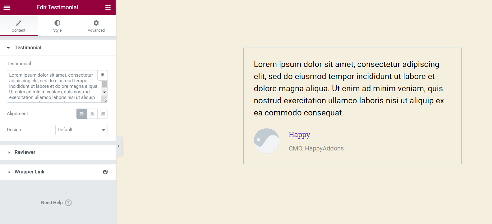 happyaddons-testimonial-widget
