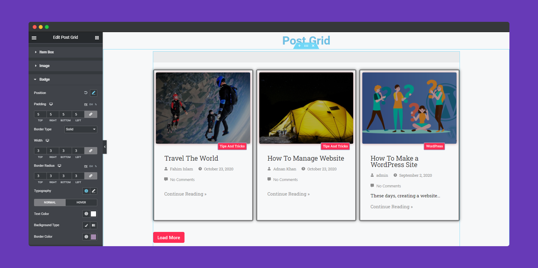 Post Grid Widget - HappyAddons