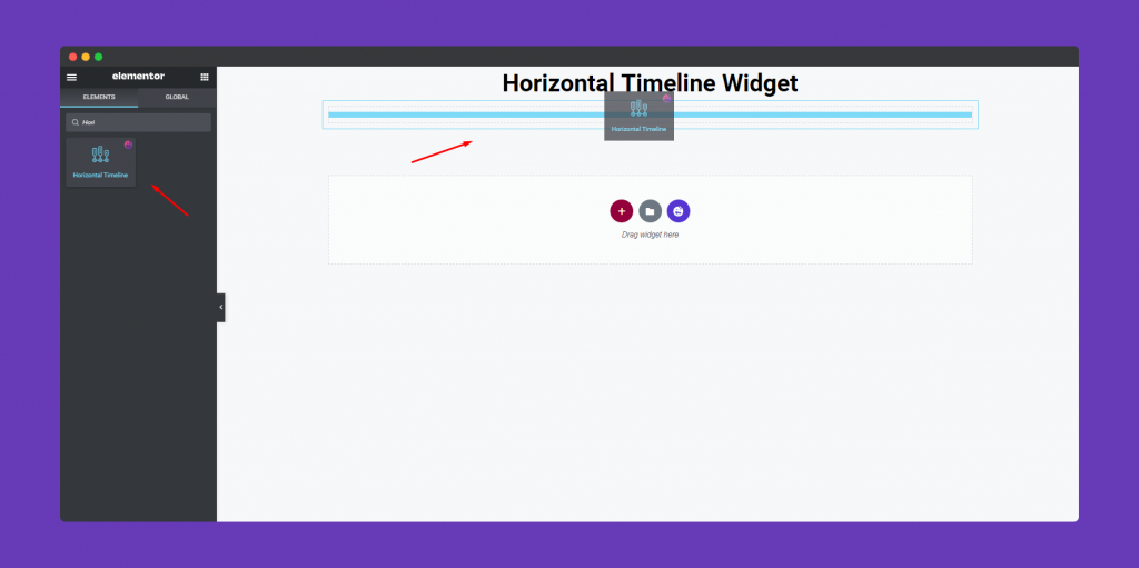 Horizontal Timeline Widget