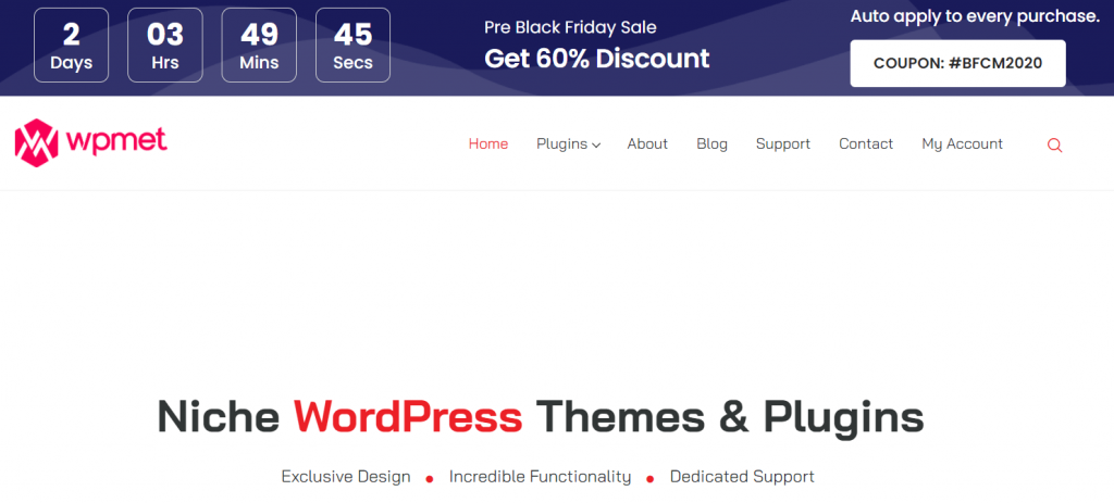 Wpmet- best WordPress black Friday deals