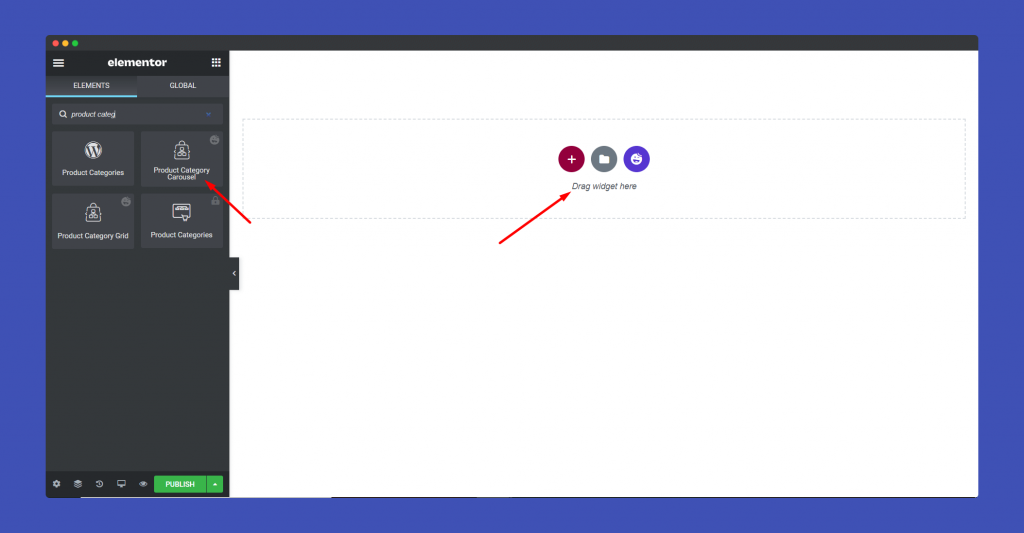 product category carousel