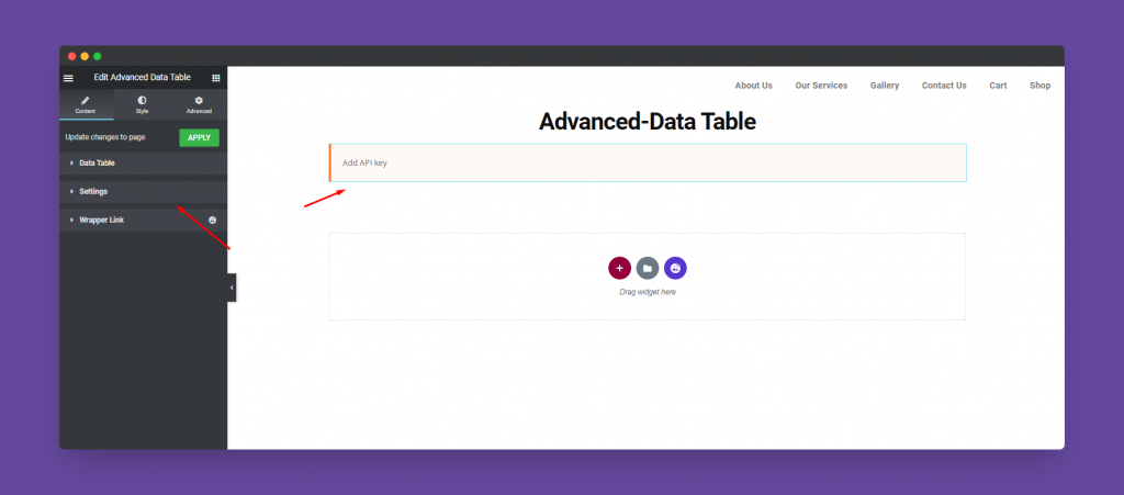 Advanced Data Table options