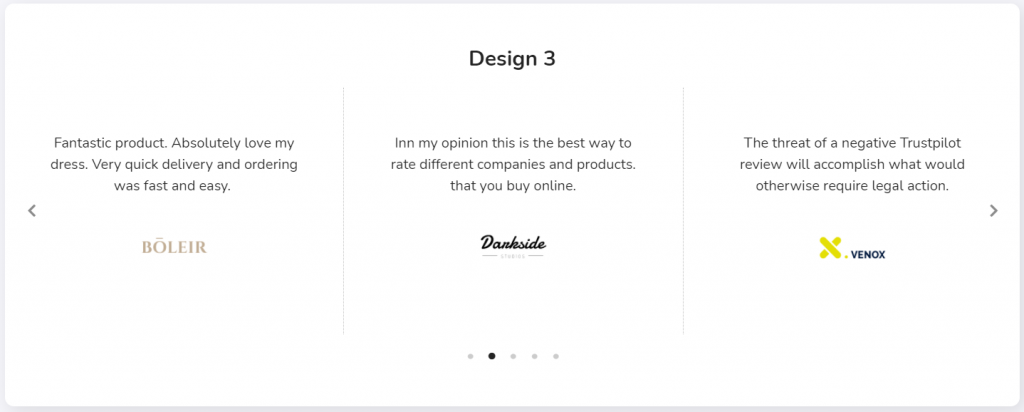 Testimonial carousel widget