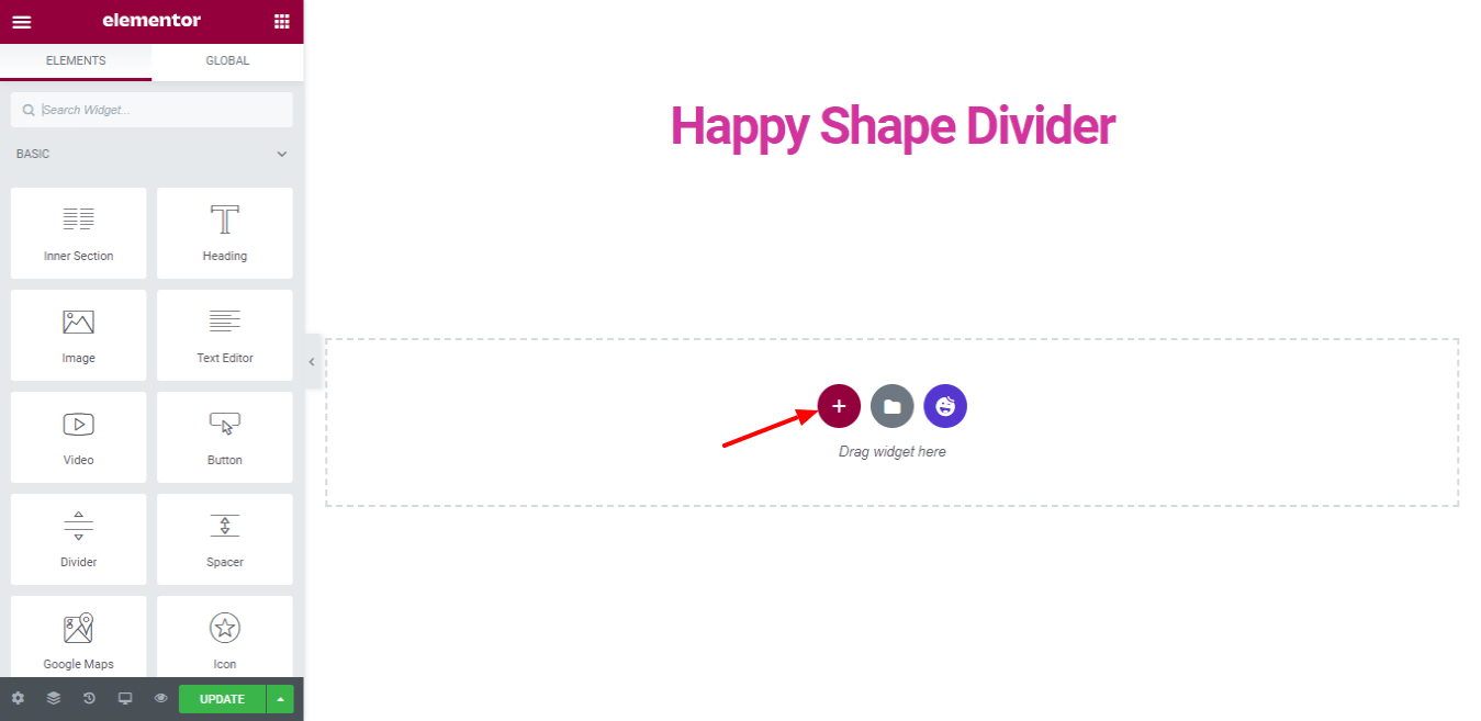 Elementor-Happy-Shape-Divider-Add-Section