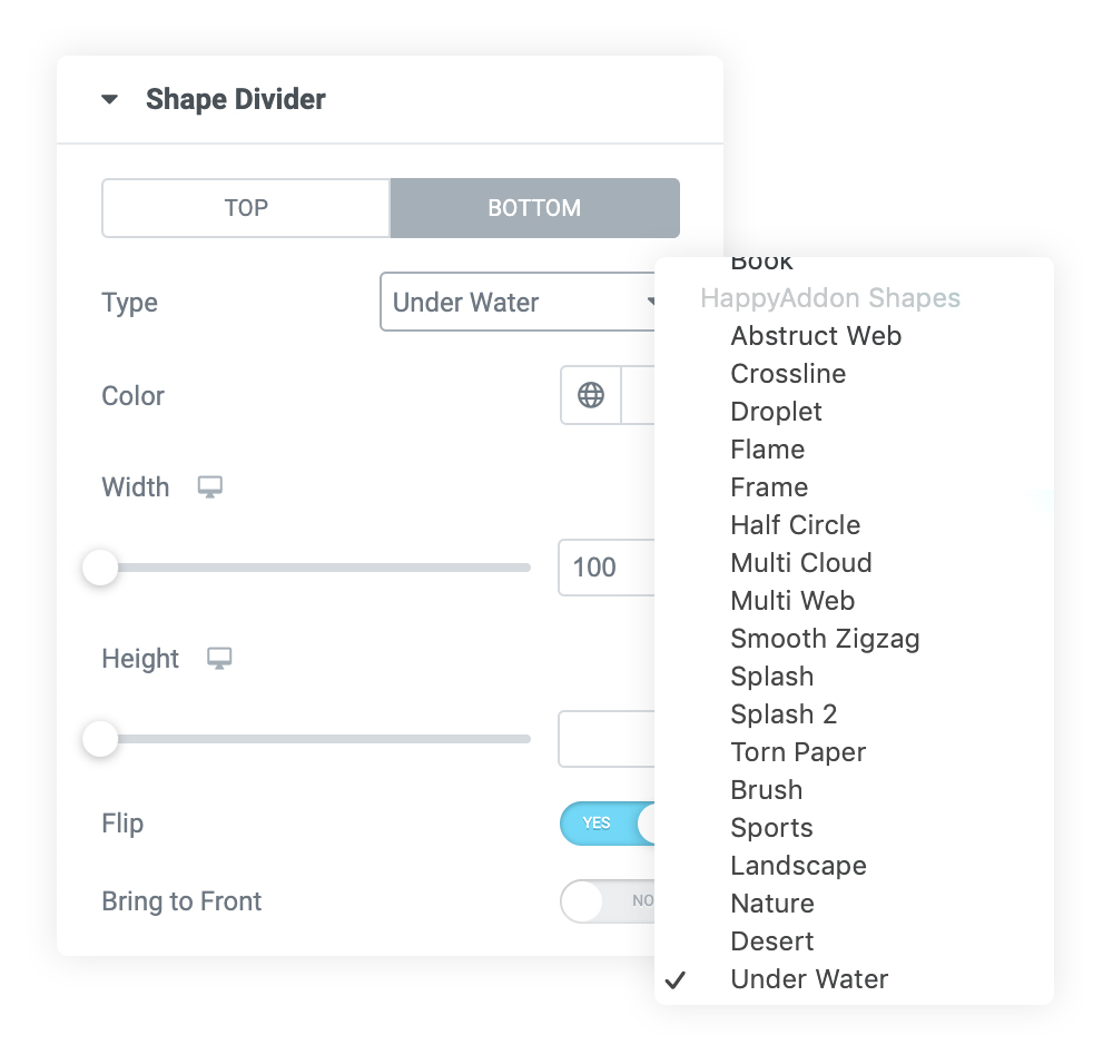 divider setting