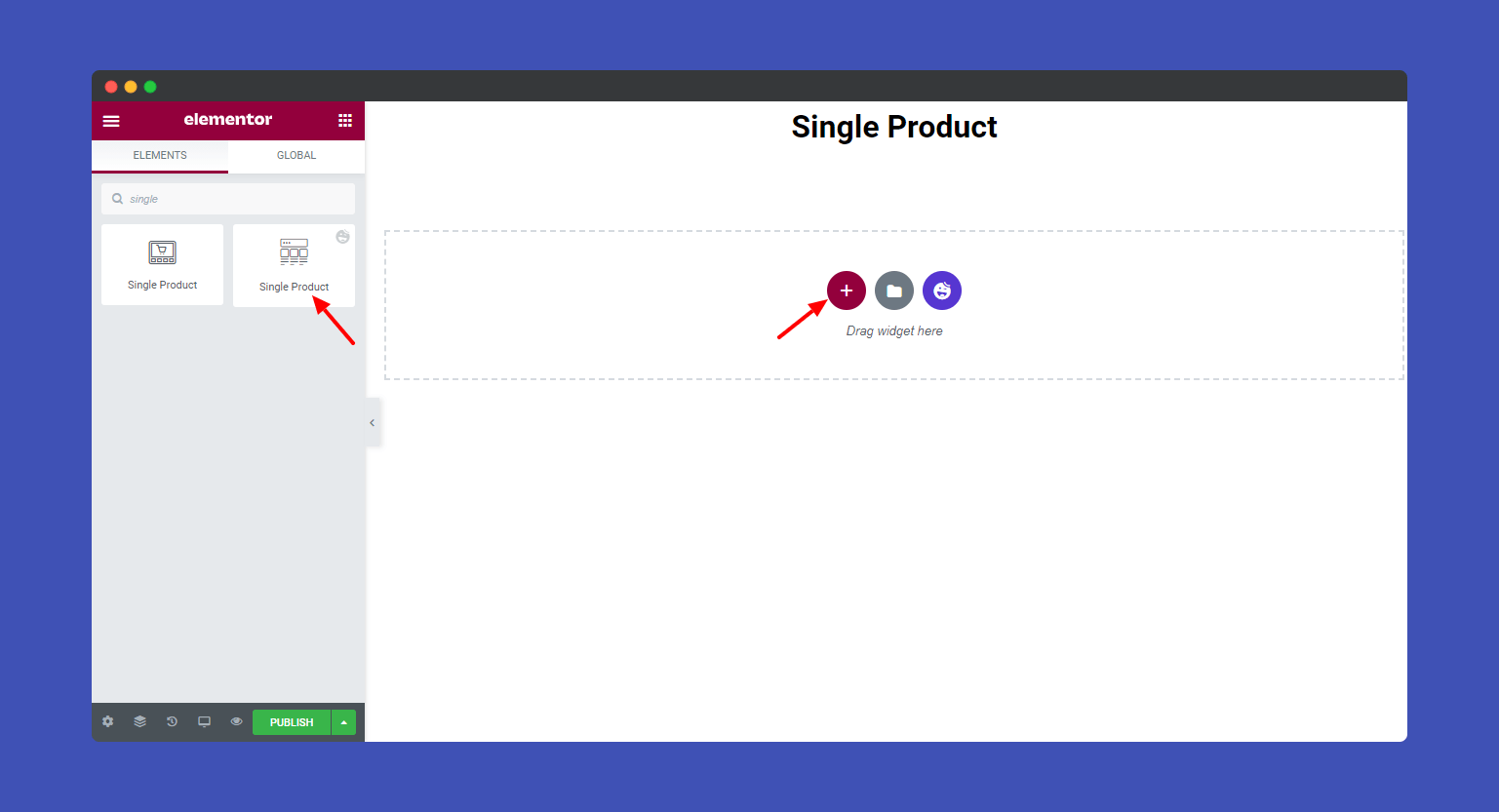 Add Single Product widget