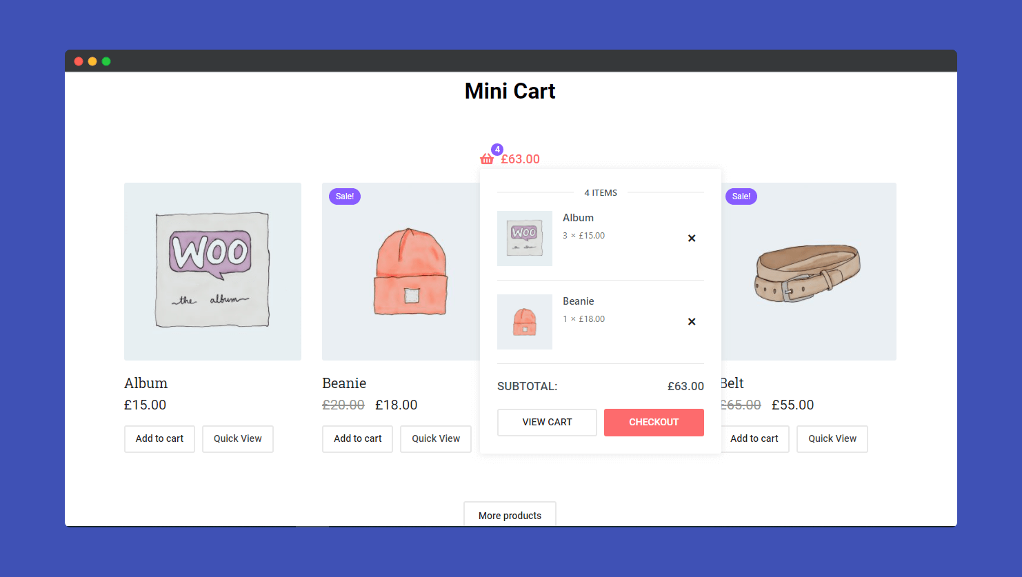 Final Preview of Happy Addons Mini Cart widget