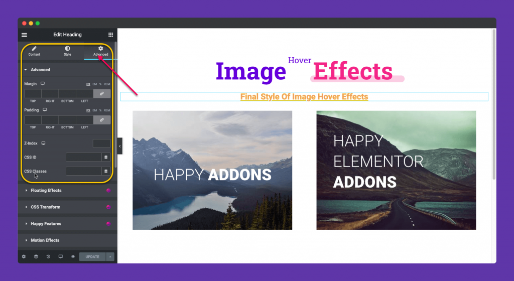 Advanced Styling of Image Hover Effect