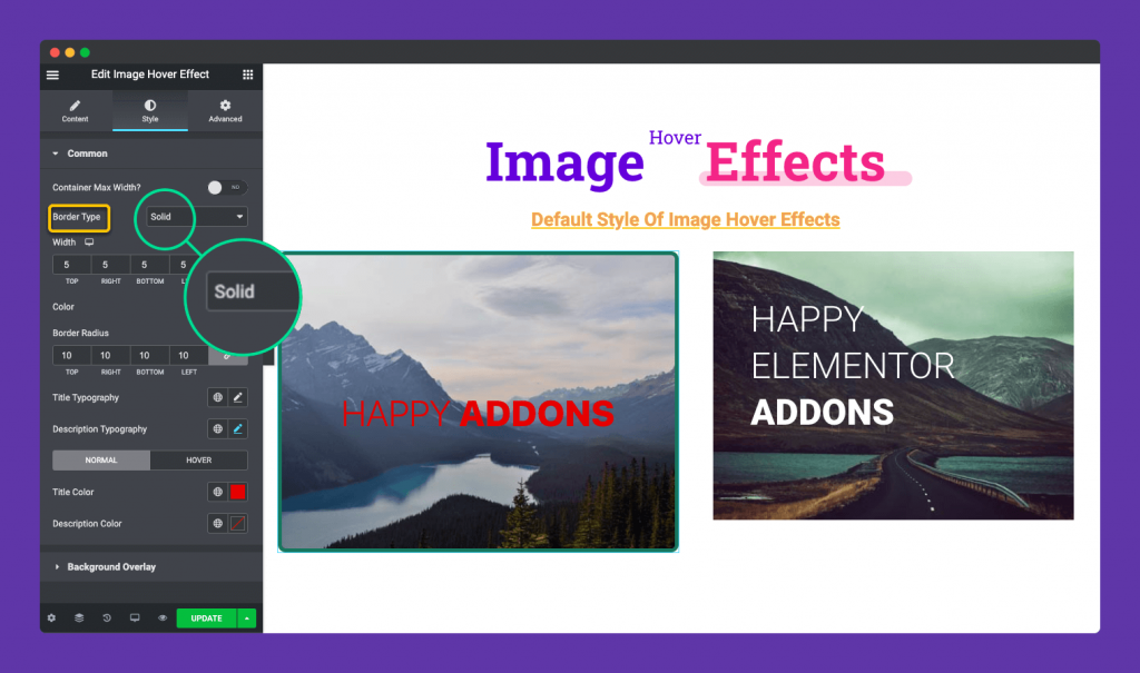 border type of image hover effect