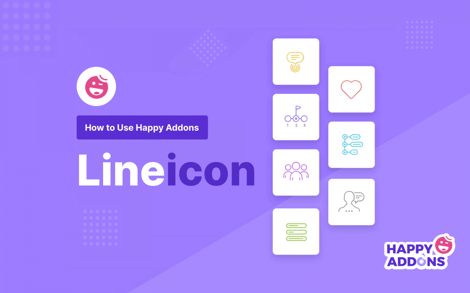 How to Add Happy Line Icon to Your Elementor Website