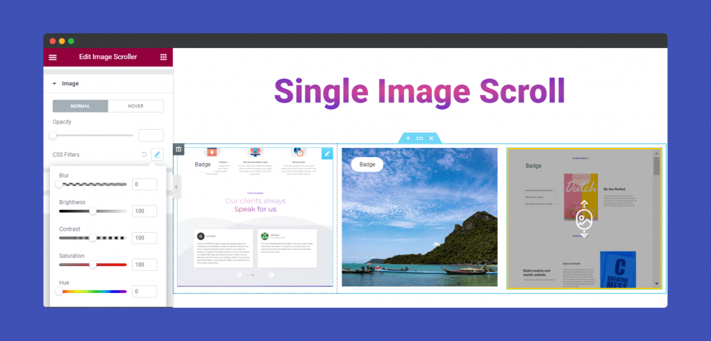 Single Image Scroll - HappyAddons