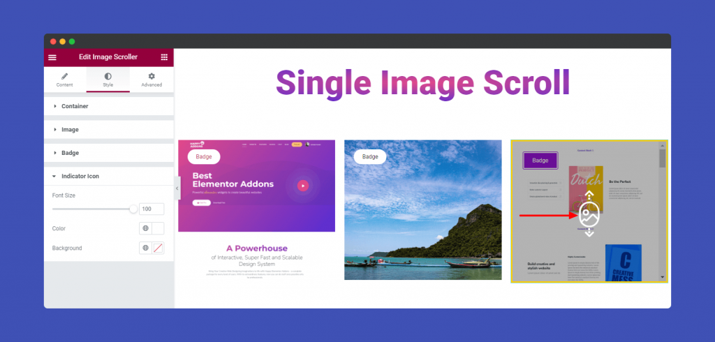 Single Image Scroll - HappyAddons