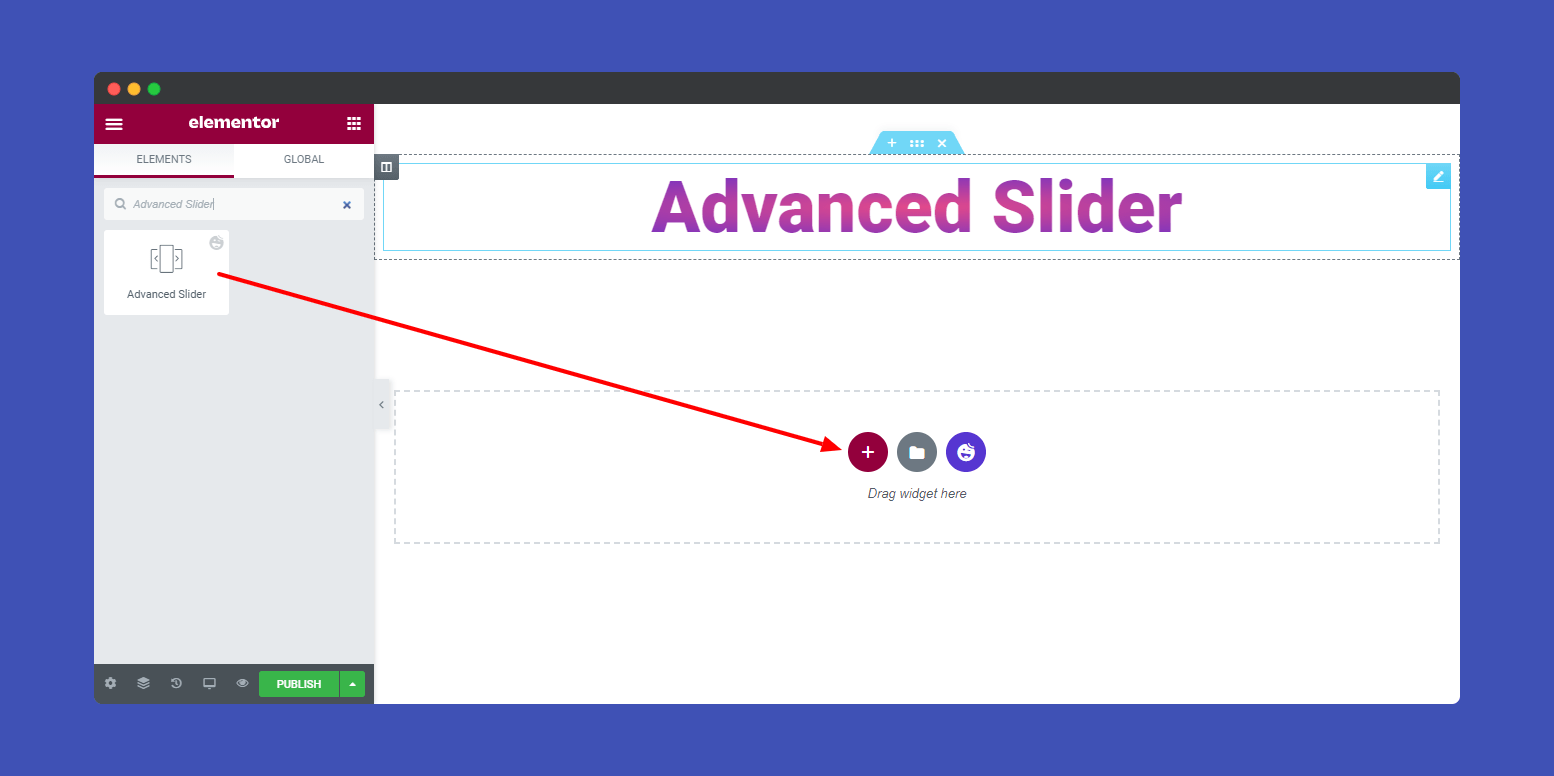 Add Advanced Slider Widget