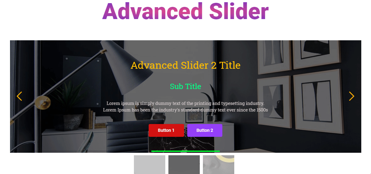 Final Preview of Advanced Slider