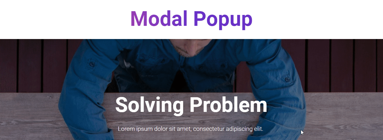 Preview Web Page with Modal Popup