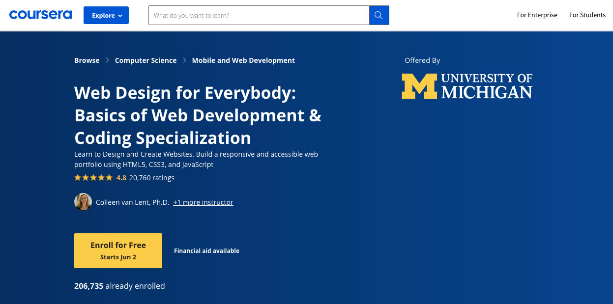 Coursera-web-development-course