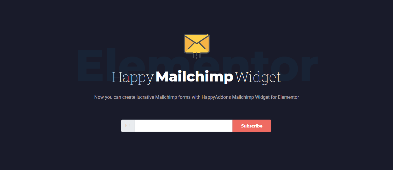 Happy MailChimp Form Widget Preview