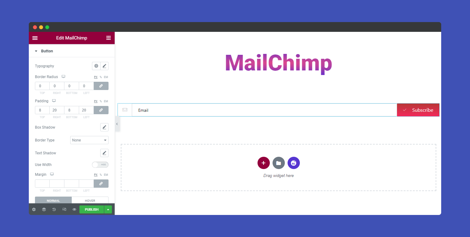 Style MailChimp Button