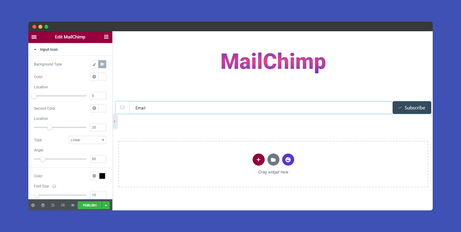 Style MailChimp Input Icon