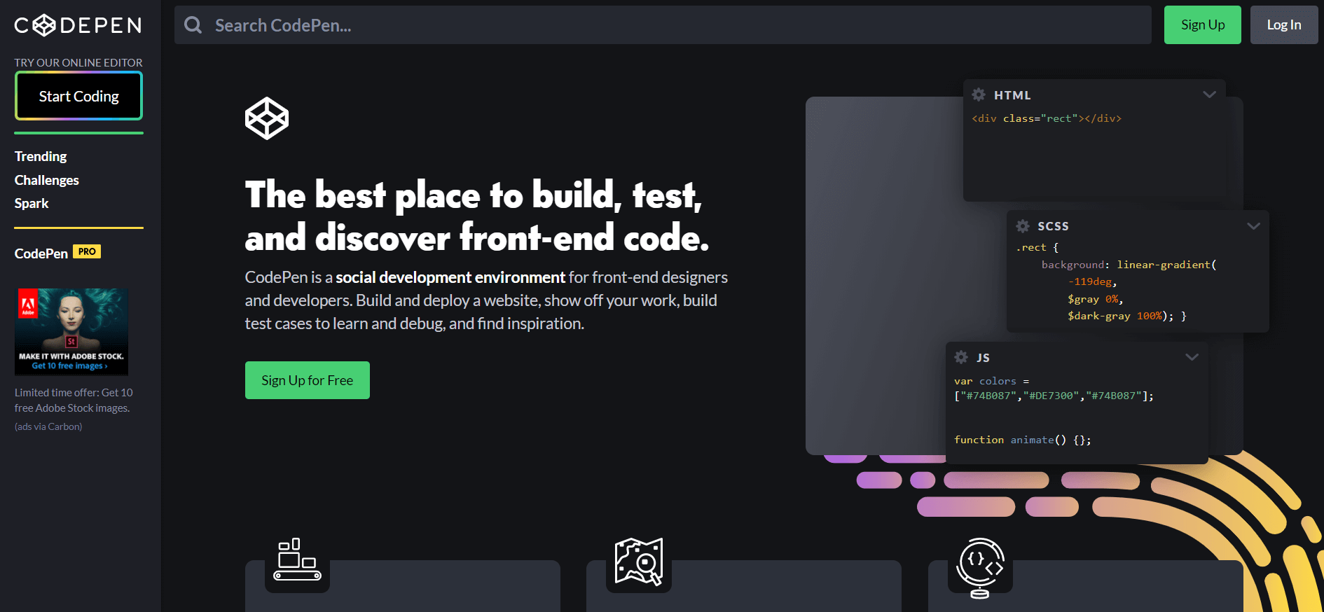 CodePen - The Best Online Code Editor & Open-source Learning Environment
